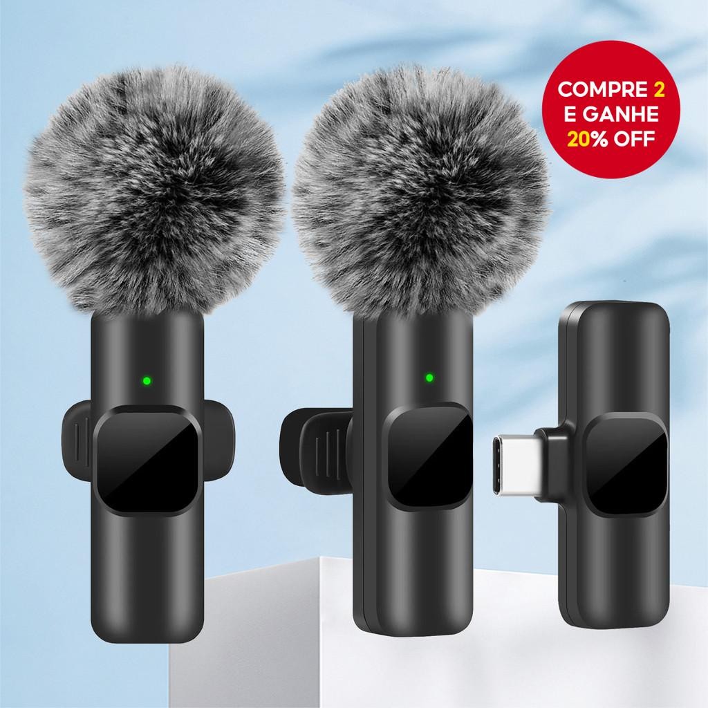 Mini Microfone Sem Fio De Lapela Para Smartphone PC Ensino De Jogos De Gravação De Áudio E Vídeo Vlog