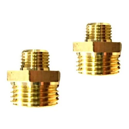2 peças niple redução conexão latão 1/2 - 1/4 rosca bsp -kit