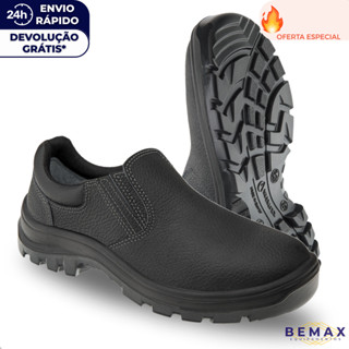 Sapato de Segurança Marluvas Tênis Couro EPI Elástico Bico PVC 10VT48 CA 43334 em Oferta na Shopee