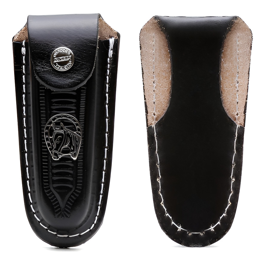 Bainha De Couro Black + Canivete Rustico Elegante