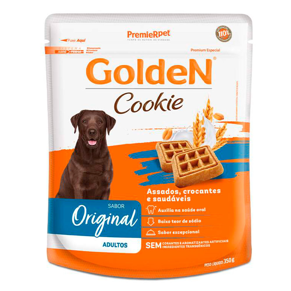 Imagem Biscoito Premier Golden Cookies Cães Adultos 350g