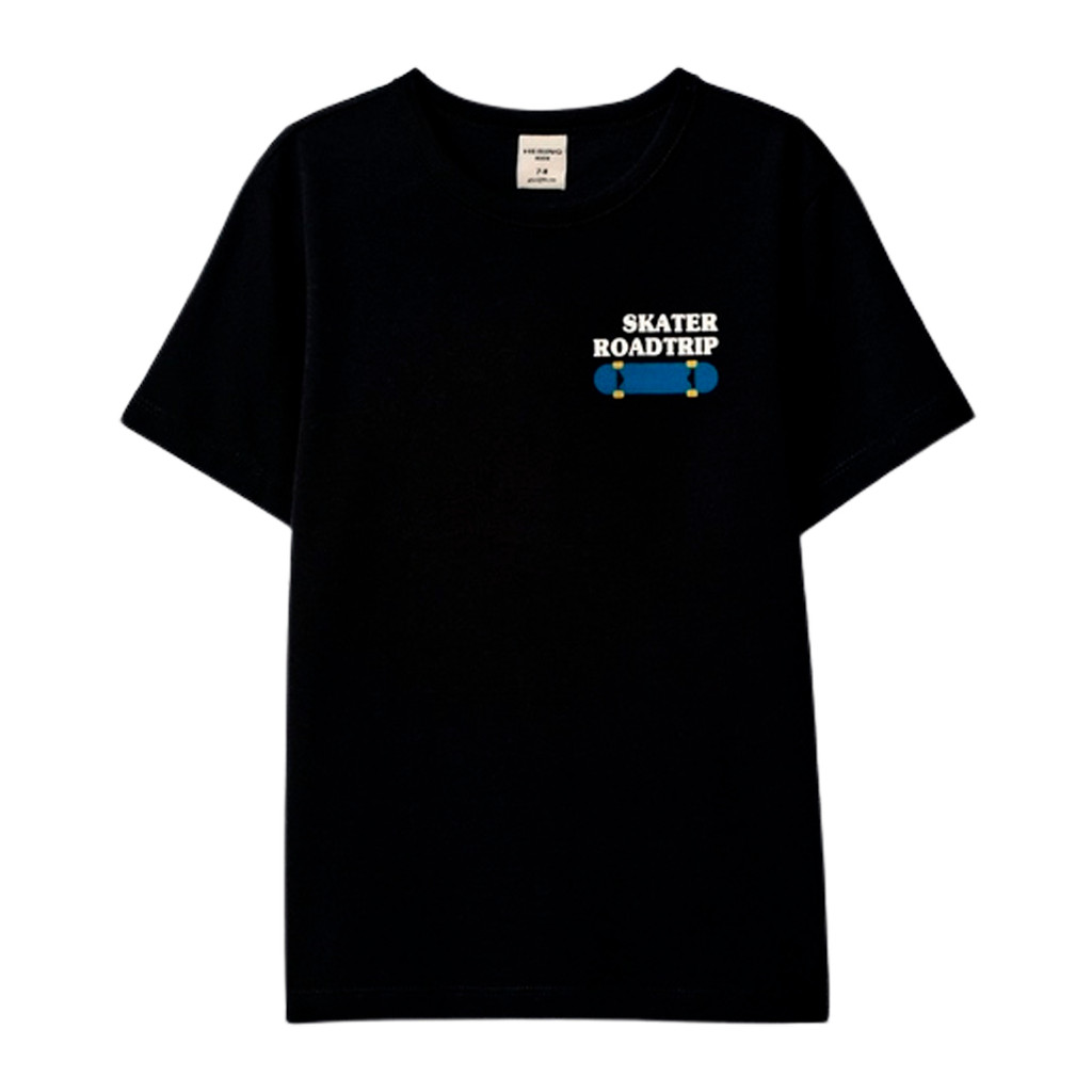 Camiseta Hering Infantil Preto Regular Estampada