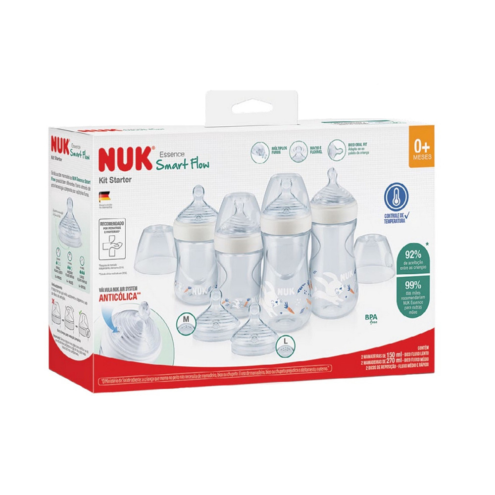 Kit 4 Mamadeiras Starter Smart Flow Recém Nascido - Nuk em Oferta na Shopee