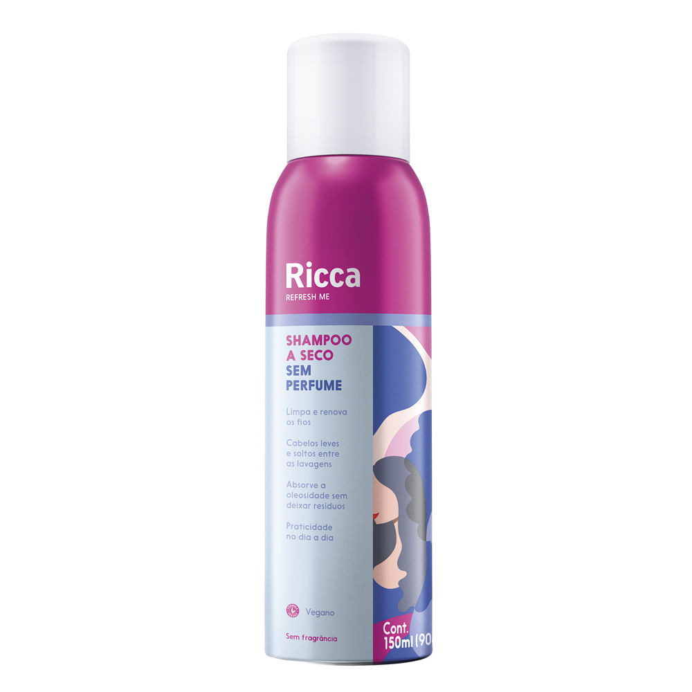 Shampoo à Seco Ricca Refresh Me Sem Perfume 150ml - Beauty