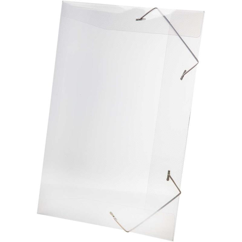 Pasta Plástica Dello Oficio com Elástico e Aba cor Cristal 1 Unidade - Stationery