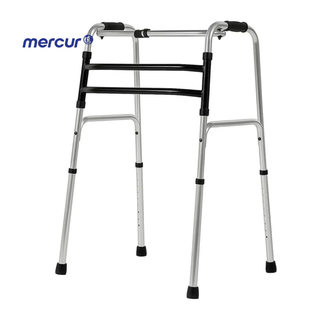 Andador para Idoso Fixo e Articulado Ortopédico Dobrável 3 Barras 130kg - Mercur em Oferta na Shopee