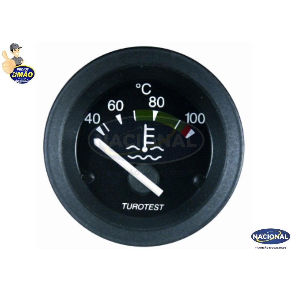 RELOGIO ELETRICO INDICADOR TEMPERATURA AGUA 12V 52MM COLHEITADEIRA JOHN DEERE 1165 1175 1185 - TU300466 OEM DQ49952