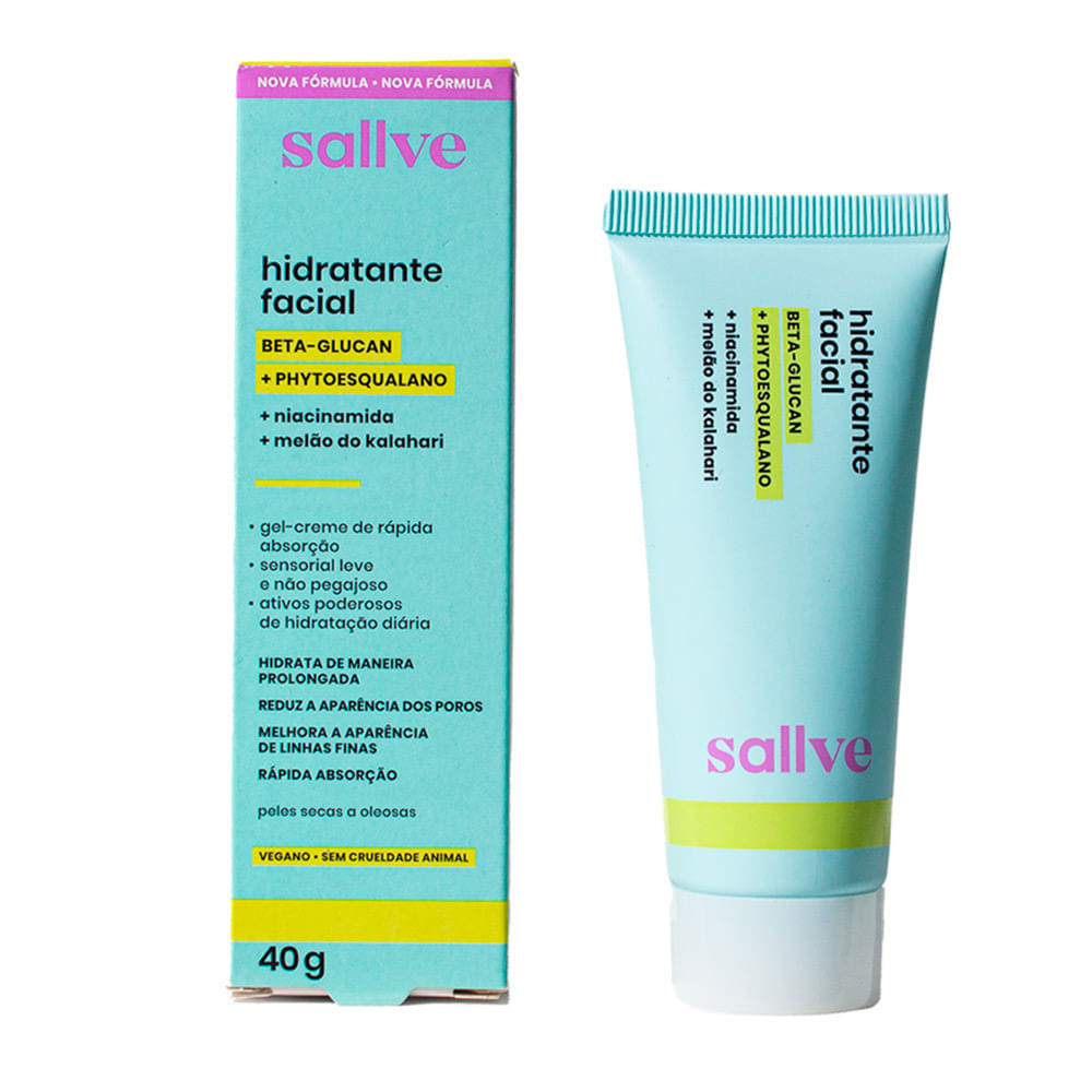 Hidratante Facial Sallve Beta Glucan e Phytoesqualano Gel Creme 40g - Beauty