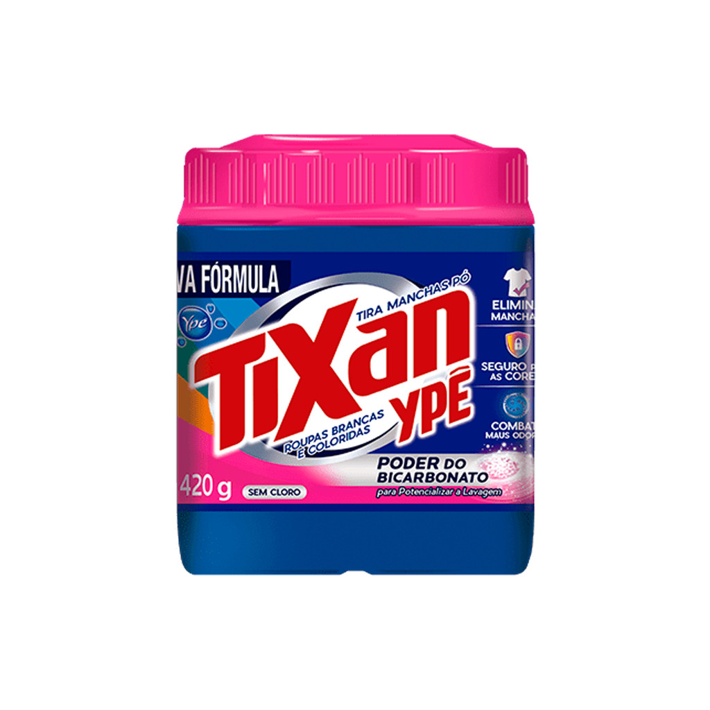 Tira Manchas em Pó O2 Roupas Brancas e Coloridas 420g Tixan Ypê - Home & Living