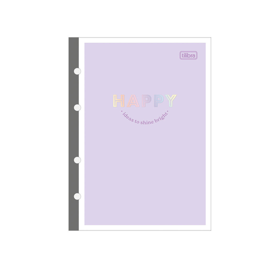 Refil Para Caderno Argolado Colegial Happy 80 Folhas - TILIFLEX em Oferta na Shopee
