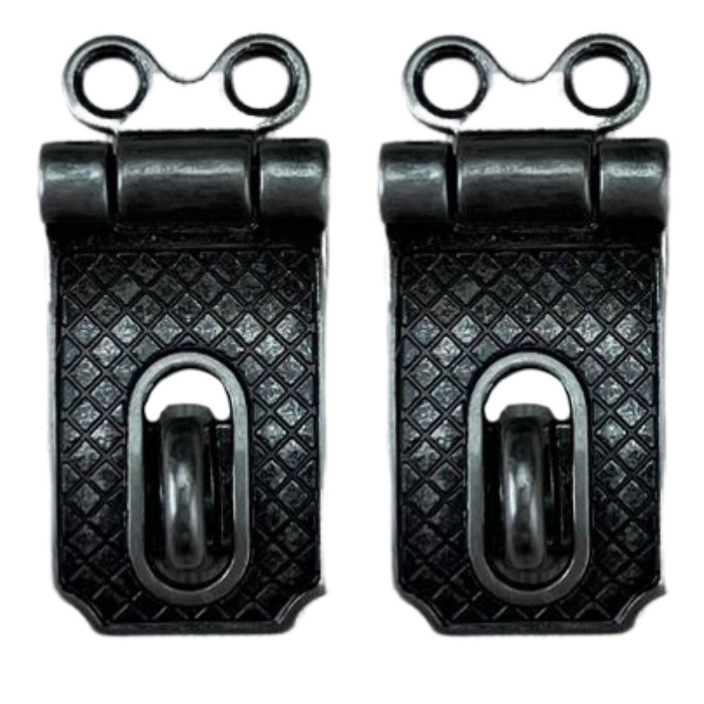 Fecho Porta Cadeado em Metal Prata Velha 4x2cm Kit com 2 peças Acessório Decoração Artesanato Ferragem