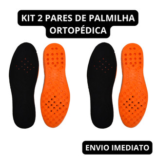 Kit 2 Pares Palmilha Ortopédica em Gel PU Anatômica Confortável Botas Coturnos Varias Horas Trabalho