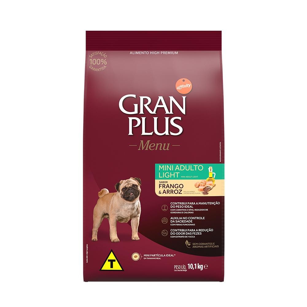 Ração GranPlus Menu Para Cães Adultos Mini Frango Arroz 10.1kg