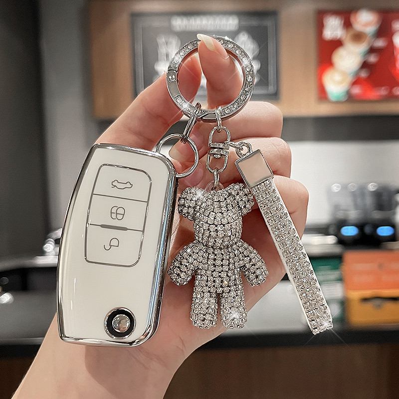 TPU Carro Flip Chave Caso Capa Escudo Fob Para Ford Fiesta Focus 2 Ecosport Kugua Escape Falcon C-Max Chaveiro Acessório em Oferta na Shopee