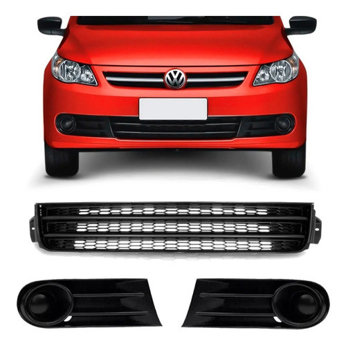 Kit Grade Parachoque Dianteiro Gol Voyage Saveiro G5 2009 Até 2012 S/ Furo Milha em Oferta na Shopee