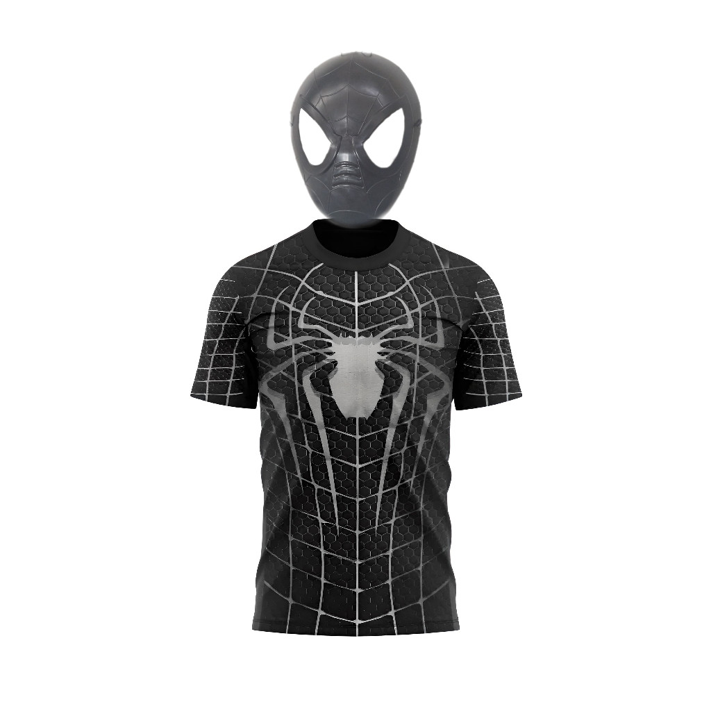 Camiseta Dry fit Adulto Venom c/ Máscara de Plástico