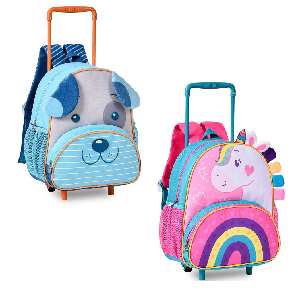Mochila de Rodinha Infantil Pets/Unicornio - Clio Style em Oferta na Shopee