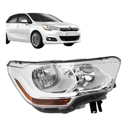 Farol Para Citroen C4 Lounge 2014 2015 2016 Eletrico Ambar
