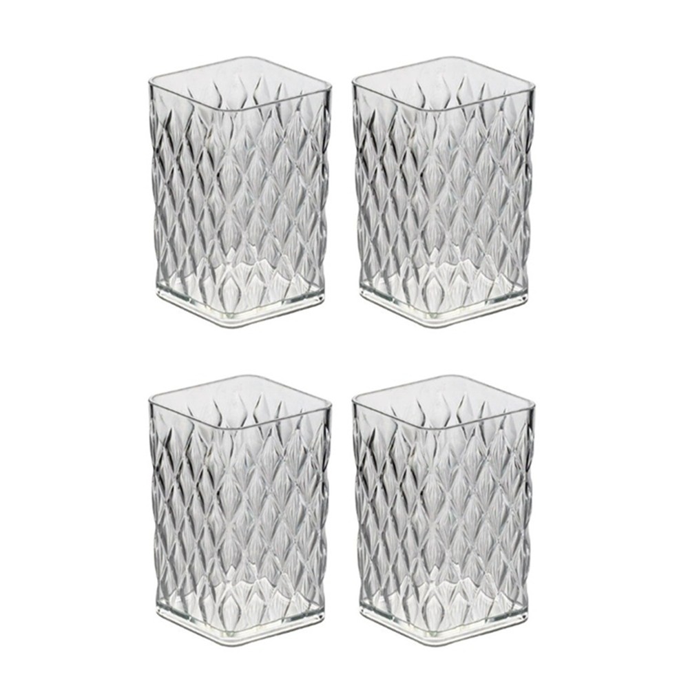 Kit 4 Organizador Porta Maquiagem Pincéis Objetos Acrílico