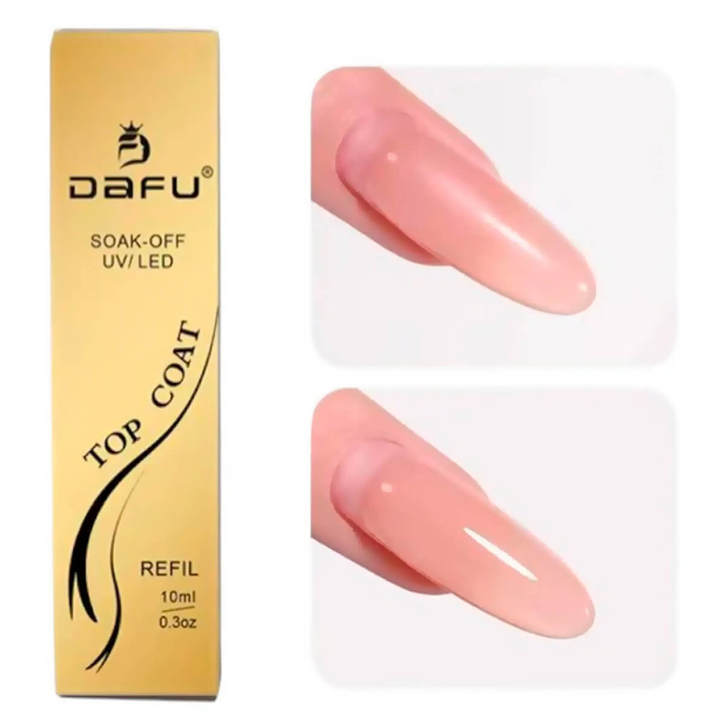 Refil Top Coat Selante Alto Brilho para Unhas 10ml - Dafu