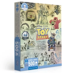 QUEBRA CABEÇA TOY STORY DO PAPEL À MAGIA DISNEY 500 PEÇAS TOYSTER BUZZ WOODY BETTY ANDY LOTSO FILMES