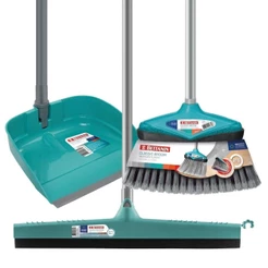 Kit Vassoura Original + Rodo Máxima Aderência 40cm + Pá Para Lixo Com Cabo Bettanin