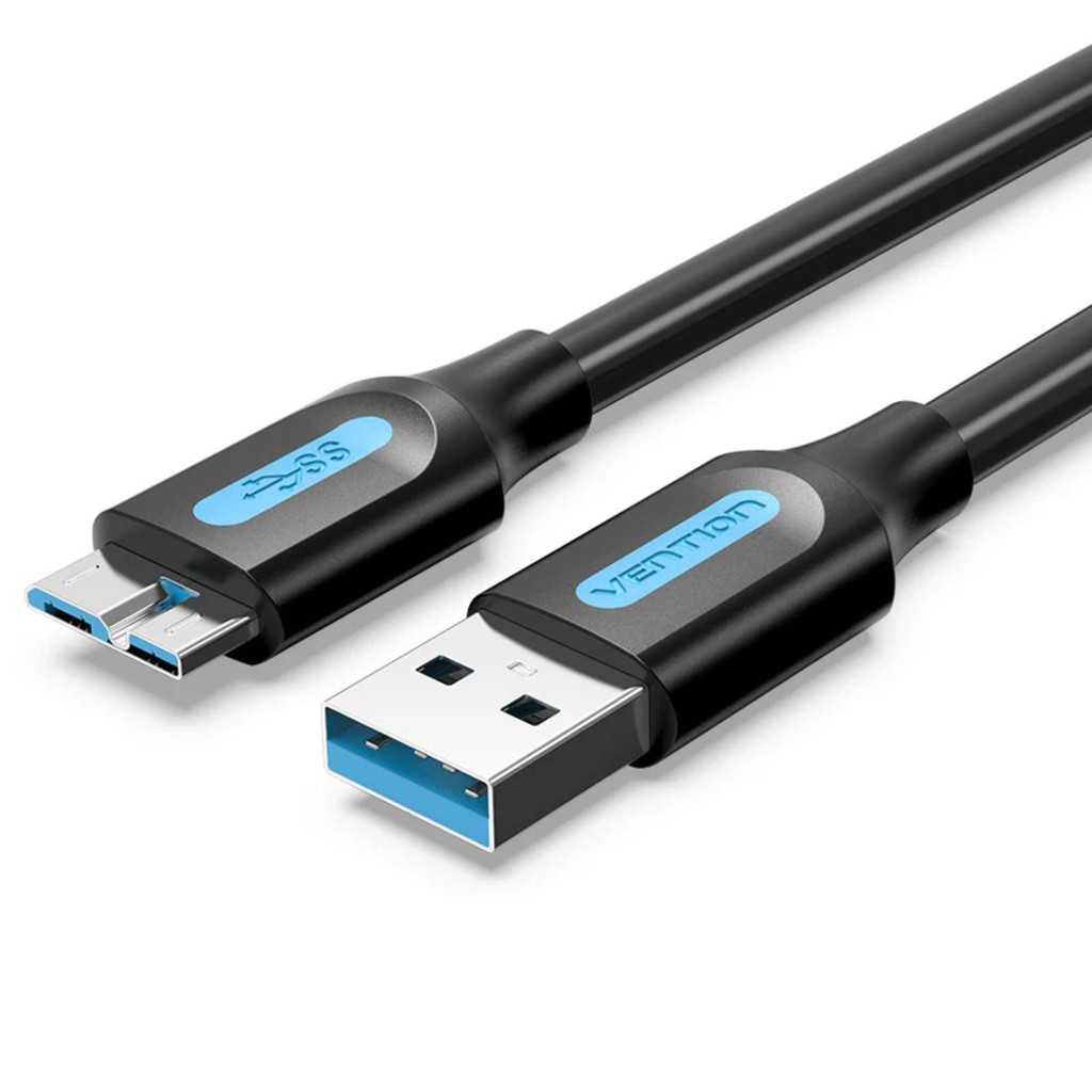 Cabo USB A Vention Para Micro B 3.0 Hd Externo Preto Cabo usb 3.0 para hd externo notebook 50cm