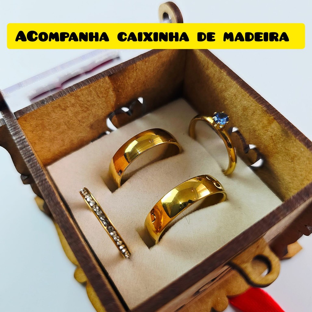 Par de alianças  casamento 6mm banho moeda antiga + gravação + Anéis (COD-15) em Oferta na Shopee
