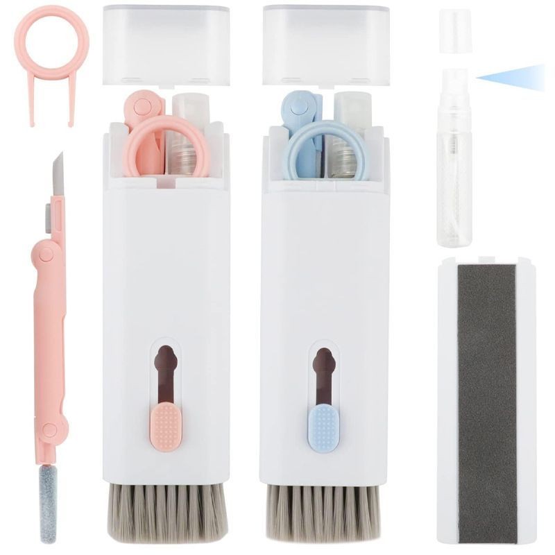 Kit De Escova De Limpeza De Teclado 7 Em 1 Multifuncional Portátil Para Computador/Fone De Ouvido/Ferramentas em Oferta na Shopee
