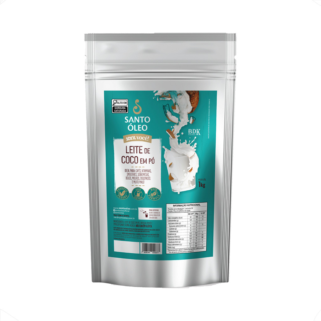 Leite De Coco Em Pó Zero Lactose S/ Químicos 1Kg em Oferta na Shopee