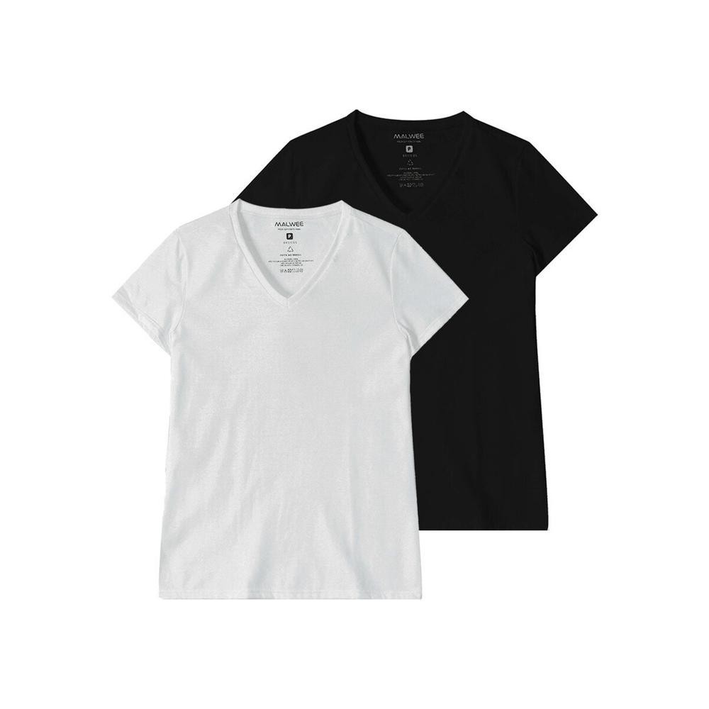 Kit com 2 Camisetas Feminina Malwee 1000047373 Colorido - Women Clothes