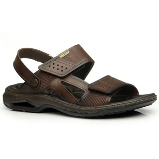 Sandália Couro Pegada Amortecedor 133206 Masculina - Marrom Escuro em Oferta na Shopee