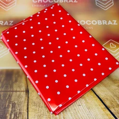10~50 TOALHAS P/ MESA FESTA POA VERMELHO/BRANCO BOPP PEROLA 78X78 INOVE (CHOCO)