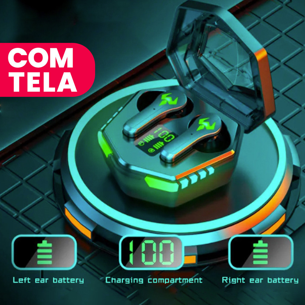 N35 W11 fone de ouvido TWS sem fio Bluetooth 5.2 com modo duplo para jogos e música som 8D stereo em Oferta na Shopee