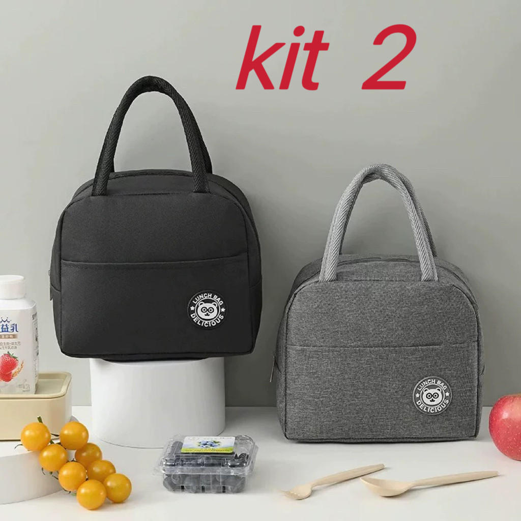 Kit 2 Bolsa Térmica Portátil Com Isolamento Térmico De Desenho  