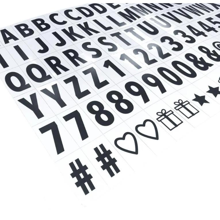 Letras Pretas Para Luminária Letreiro De Cinema Light  A4 Ideal para decoração de festa em Oferta na Shopee