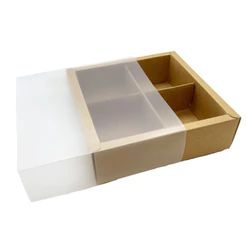 Caixa 4 Pães de Mel - Kraft - 16,5x16,5x5cm - 12 unidades - Rizzo