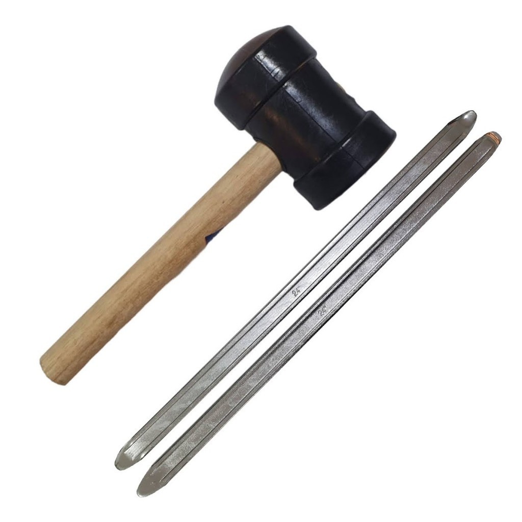 Kit Borracheiro Profissional 2 Espatulas 60cm Grandes + Martelo Borracha 80mm em Oferta na Shopee