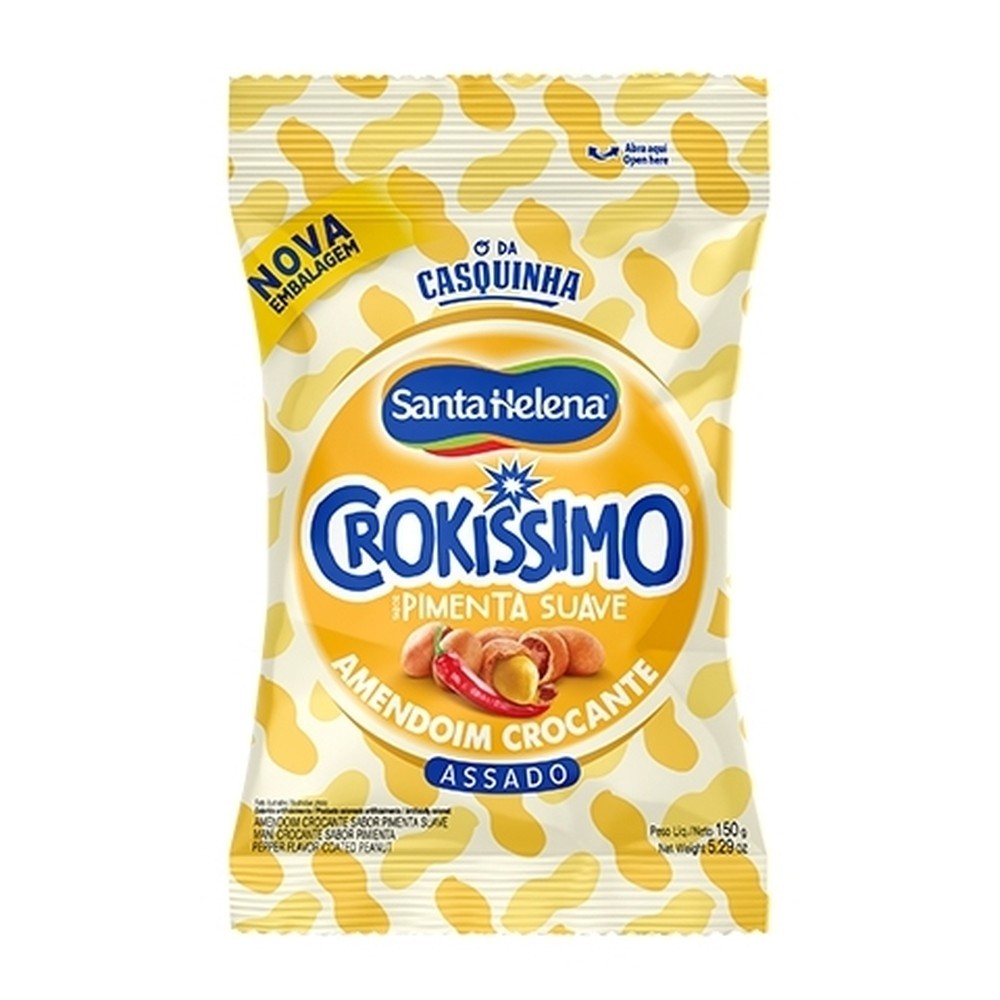 Crokíssimo Amendoim Sabor Pimenta Suave 150G em Oferta na Shopee