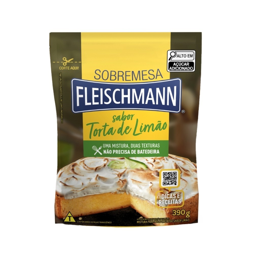 Fleischmann Mistura Para Bolo Cremoso Torta De Limão Sachê 390G em Oferta na Shopee