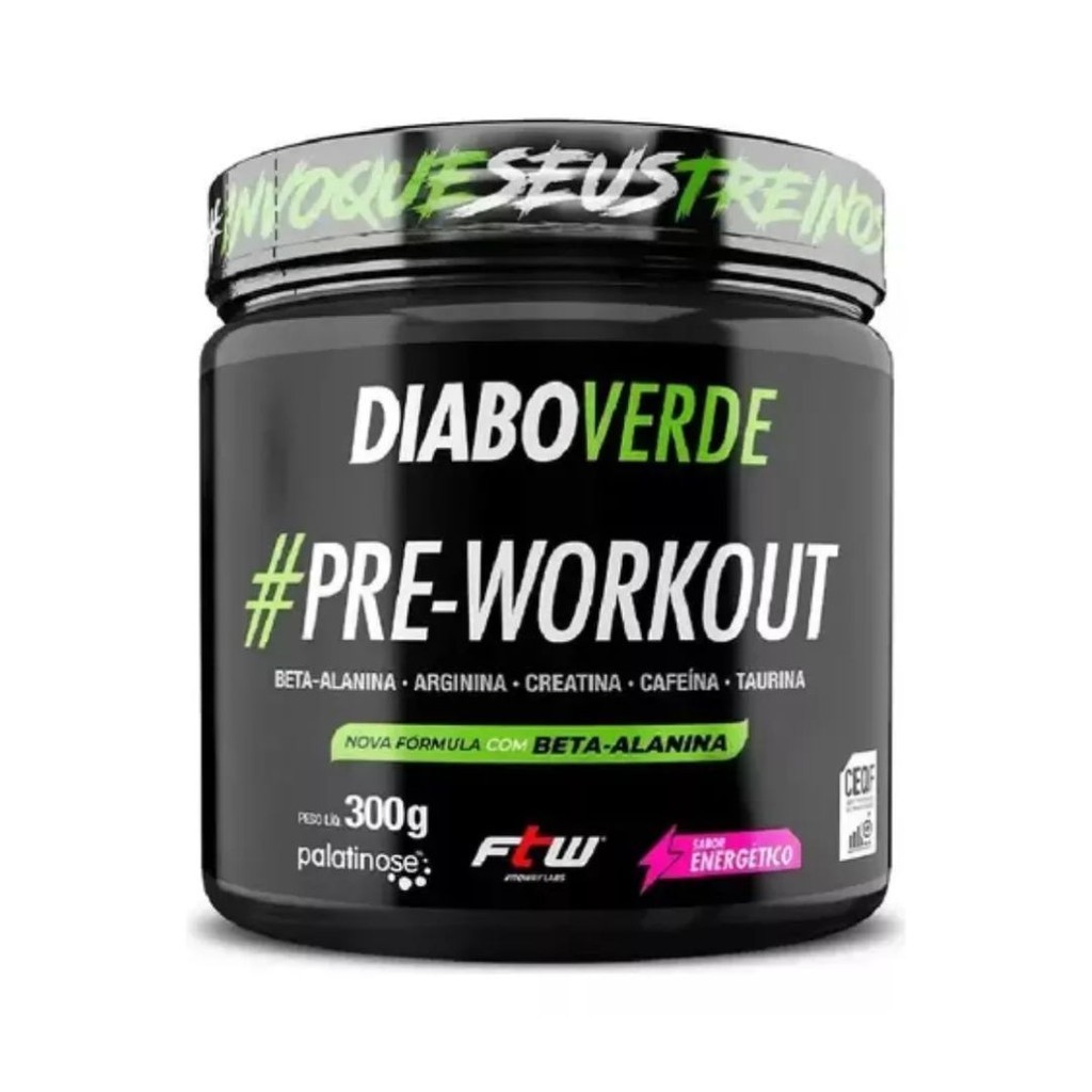 Pré Treino Diabo Verde Insano 300g - Ftw Energetico