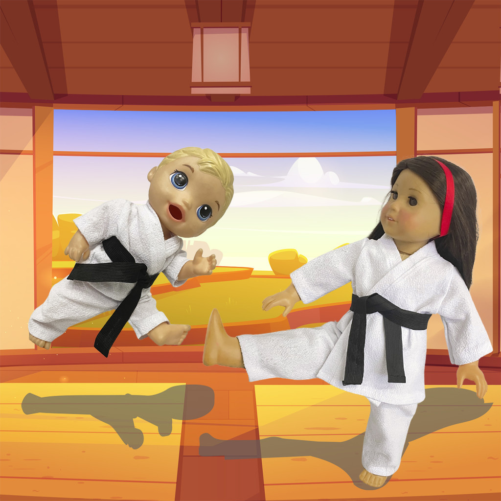 Roupa de boneca para Baby Alive Uniforme de Artes Marciais