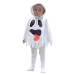 Fantasia Bebãª Fantasma Poncho C/ Capuz Halloween Abrakadabra
