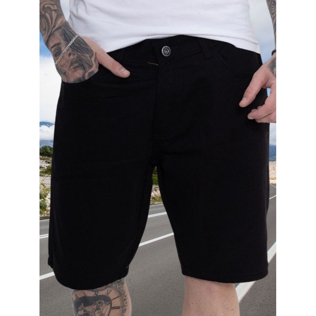 Bermuda Jeans Shorts Masculinos Alta Qualidade Com Elastano Sport Loja de Fábrica