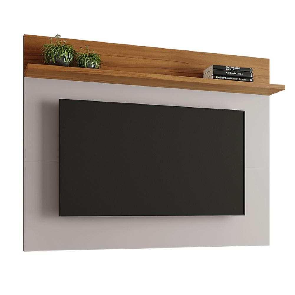 Painel Para TV Smart até 50 Polegadas NT 1185 Notável Off White / Freijó Trend 1,35m em Oferta na Shopee