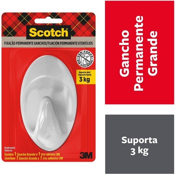 Gancho 3M SCOTCH Branco Grande em Oferta na Shopee
