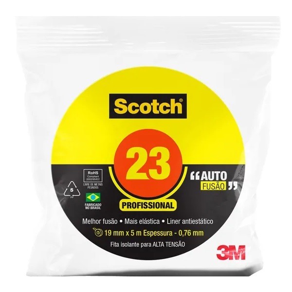 Fita Isolante de Autofusao 3M SCOTCH 23 19MM X 5M em Oferta na Shopee