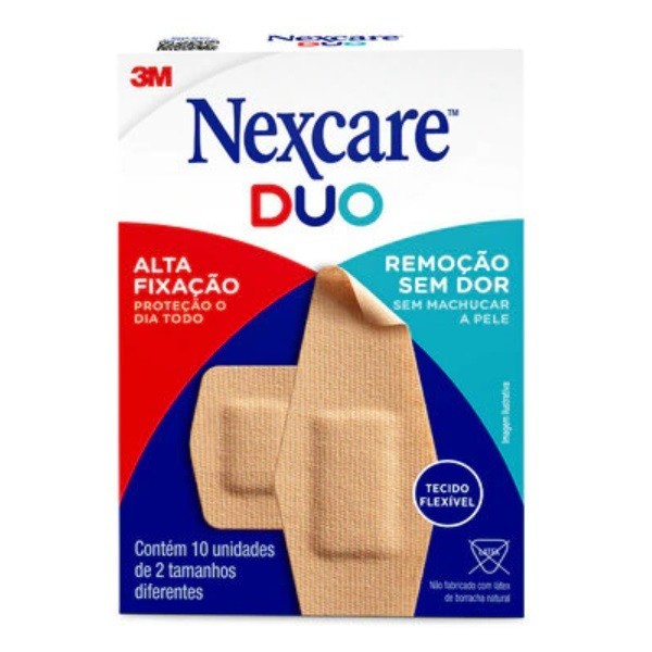 Curativo Nexcare Duo Tamanhos Variados com 10 Unidades 3M em Oferta na Shopee