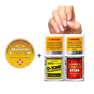 KIT com PODEROSO FERMENTO, SUPER D-TONE e ABENÇOADA CERINHA – Unhas Saudáveis Hidratadas e Poderosas em Oferta na Shopee