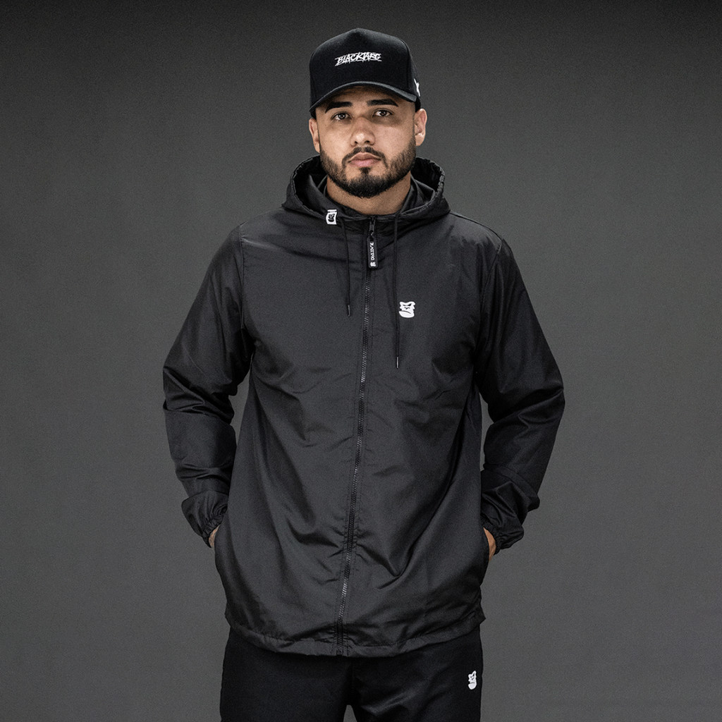 Jaqueta Corta Vento Masculina Impermeável Capuz Ultra Leve Academia Caminhada - Black Targ